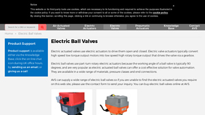Electric Valves - Brass, Carbon, Plastic, Stainless Steel Valves - AVS - electric valve supplier