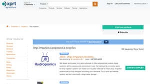 Drip Irrigation Equipment & Supplies - Agriculture XPRT - irrigation equipment supplier