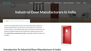 Industrial Door Manufacturers in India | Ahlada - industrial door supplier