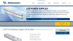 LED POWER SUPPLIES - Allanson International - led power supplier