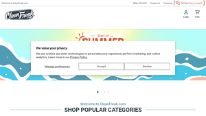 Janitorial Cleaning Equipment, Consumables & Supplies — CleanFreak.com - janitorial supplier