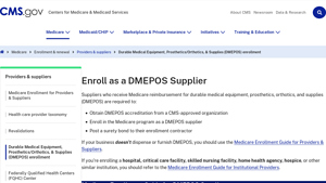Enroll as a DMEPOS Supplier | CMS - Centers for Medicare & Medicaid ... - dme supplier