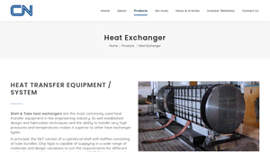Shell & Tube Heat Exchanger | Chip Ngai Malaysia - CN Asia - heat exchanger supplier