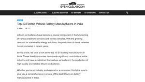 Top 13 Electric Vehicle Battery Manufacturers In India - ev battery supplier