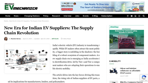 New Era for Indian EV Suppliers: The Supply Chain Revolution - ev supplier