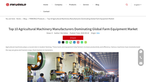Top 10 Agricultural Machinery Manufacturers in Global Market - farm machinery supplier