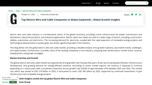 Top 16 : Electric Wire and Cable Companies in the World - electric wire supplier