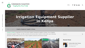 Irrigation Equipment Supplier in Kenya - Grekkon Limited - irrigation equipment supplier