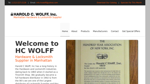 Hardware Supplier | Locksmith Supply | HC Wolff | Manhattan Hardware ... - locksmith supplier