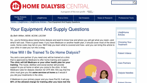 Your Equipment and Supply Questions - Home Dialysis Central - dialysis machine supplier