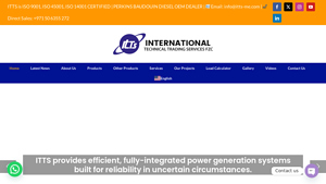 Perkins Generator Suppliers in UAE - ITTS | +97150 6355272 - generator supplier
