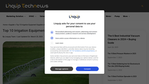 Top 10 Irrigation Equipment Suppliers in 2023 | Linquip - irrigation equipment supplier