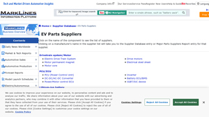 EV Parts Suppliers - MarkLines Automotive Industry Portal - ev supplier