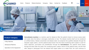 Hemodialysis Machine Supplier - MeCan Medical - dialysis machine supplier