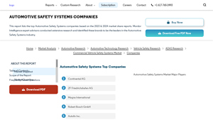 Automotive Safety Systems Companies - Top Company List - automotive safety supplier
