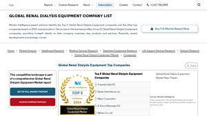 Global Renal Dialysis Equipment Companies - Top Company List - dialysis machine supplier