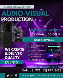 Get the Best Audio Visual Rental UAE Services - Motions - audio visual equipment supplier