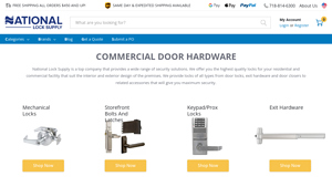 Commercial Door Hardware | National Lock Supply - locks supplier