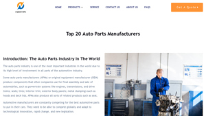 Top 20 Auto Parts Manufacturers - Noya - automobile parts supplier
