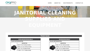 JANITORIAL CLEANING SUPPLIES AND EQUIPMENT - Oxypro Specialty Cleaning ... - janitorial equipment supplier