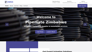 Pipemate Zimbabwe Home - Irrigation Equipment Supplier. - irrigation equipment supplier