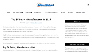 Top EV Battery Manufacturers in 2025 - Rx Mechanic - ev battery supplier