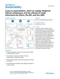 Long on expectations, short on supply: Regional lithium imbalances and ... - largest supplier of lithium