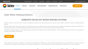 Residential Solar Water Heating Systems | SunEarth - hot water system supplier