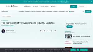 Top 100 Automotive Suppliers and Industry Updates - auto supplier