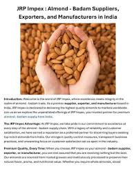Almond - Badam Suppliers, Exporters and Manufacturers - TradeIndia - almond supplier