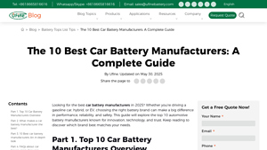 Top 10 Global Car Battery Manufacturers Reviewed - automotive safety supplier