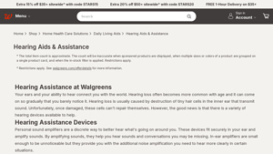 Hearing Aids & Assistance - Walgreens - hearing aid supplier