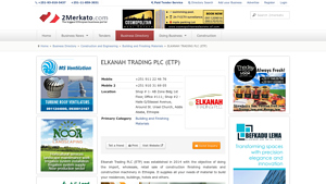 ELKANAH TRADING PLC (ETP) - www.2merkato.com - finishing materials supplier