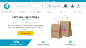 Custom Paper Bags Wholesale from $1.19 - 4inLanyards - paper bag supplier