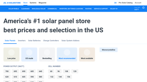Solar Power Systems & Solar Energy Equipment - A1 SolarStore - solar equipment supplier