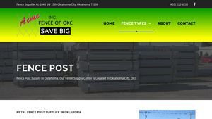 Fence Post Supply OKC & Surrounding Areas - Acme Fence Company - steel suppliers el reno ok