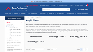 Acrylic Sheets: in Stock & Ready to Ship | Acme Plastics - acrylic sheet plexiglass suppliers