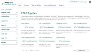 Buy CPAP Supplies Online - AdaptHealth Marketplace - best online cpap supplier