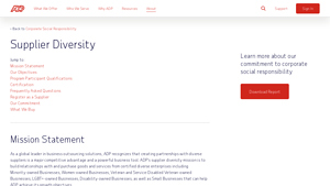 Supplier Diversity - ADP - diversity supplier