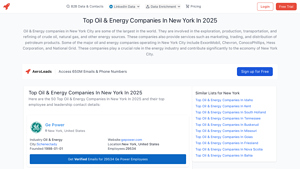 Top Oil & Energy Companies In New York In 2025 - AeroLeads - energy suppliers nyc