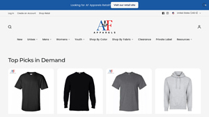 Wholesale Clothing | Bulk T-Shirts & Unisex Blanks by AF Apparel - apparel supplier