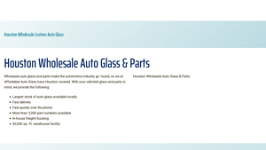 Houston Wholesale Auto Glass & Parts - auto glass suppliers