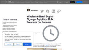 Wholesale Retail Digital Signage Suppliers: Bulk Solutions ... - AIScreen - digital signage supplier