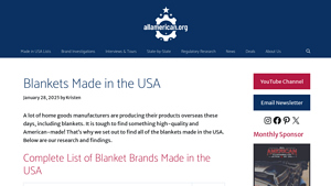 11+ Blankets Made in the USA - AllAmerican.org - blanket supplier