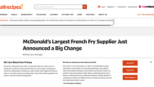McDonald's Largest French Fry Supplier Just Announced a ... - Allrecipes - fries supplier