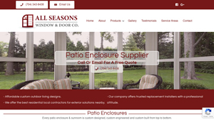 Patio Enclosures Charlotte NC - All Seasons Window & Door Co. - patio enclosure supplier