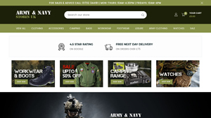 Army and Navy Stores UK supply all your outdoor needs - army supplier