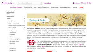 Earrings & Backs - Artbeads - earring supplier