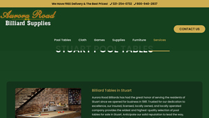 Stuart Pool Tables | Aurora Road Billiard Supplies - pool table supplier