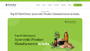 Top 10 Third Party Ayurvedic Product Manufacturers in India - ayurvedic medicine supplier